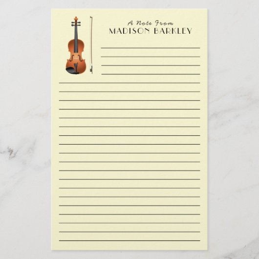 Violin Musician leraar String Orchestra Briefpapier (Voorkant)