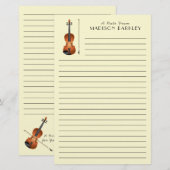 Violin Musician leraar String Orchestra Briefpapier (Voorkant / Achterkant)