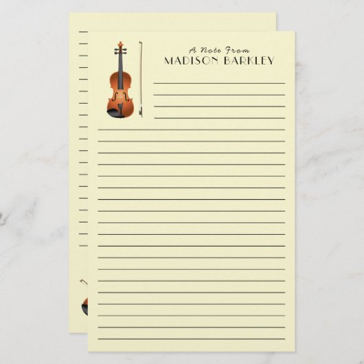 Violin Musician leraar String Orchestra Briefpapier (Voorkant / Achterkant)