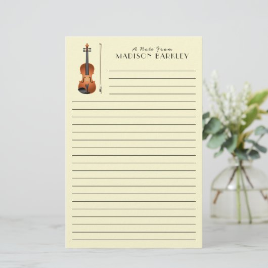 Violin Musician leraar String Orchestra Briefpapier (Staand voorkant)