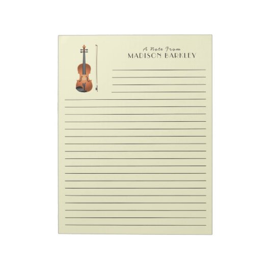 Violin Musician leraar String Orchestra Notitieblok (Linkerzijde)