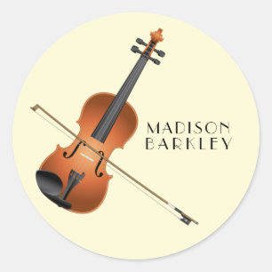 Violin Musician leraar String Orchestra Ronde Sticker