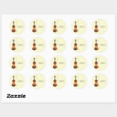 Violin Musician leraar String Orchestra Ronde Sticker (Vel)