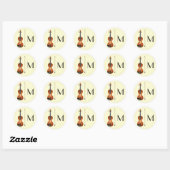 Violin Musician leraar String Orchestra Ronde Sticker (Vel)
