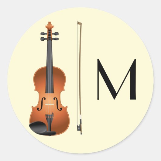Violin Musician leraar String Orchestra Ronde Sticker (Voorkant)