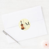 Violin Musician leraar String Orchestra Ronde Sticker (Envelop)
