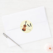 Violin Musician leraar String Orchestra Ronde Sticker (Envelop)
