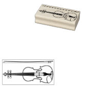 Violin Musician leraar String Orchestra Rubberstempel (Gestempeld)