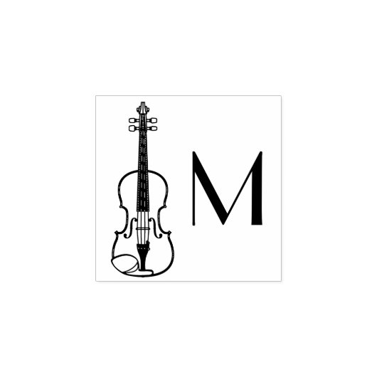 Violin Musician leraar String Orchestra Rubberstempel (Afrduk)