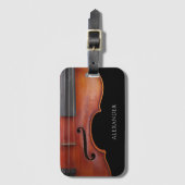 Violin muziek bagagelabel (Voorkant (verticaal))
