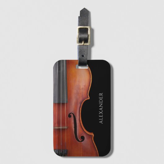 Violin muziek bagagelabel (Voorkant (verticaal))