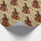 Violin muziek cadeaupapier (Hoek)