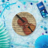 Violin & muziek papieren bordje (Feest)