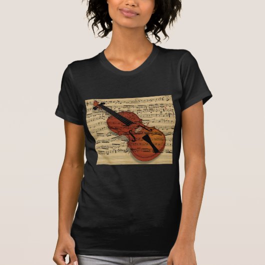 Violin muziek t-shirt (Voorkant)