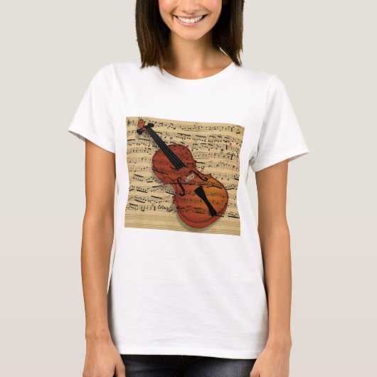 Violin muziek t-shirt (Voorkant)