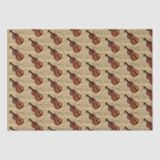 Violin  muziek tissuepapier (Voorkant)