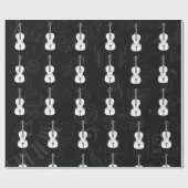Violin muziekafwerkpapier cadeaupapier (Vlak)