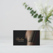 Violin, muzieklessen, Visitekaartje instructeur (Staand voorkant)