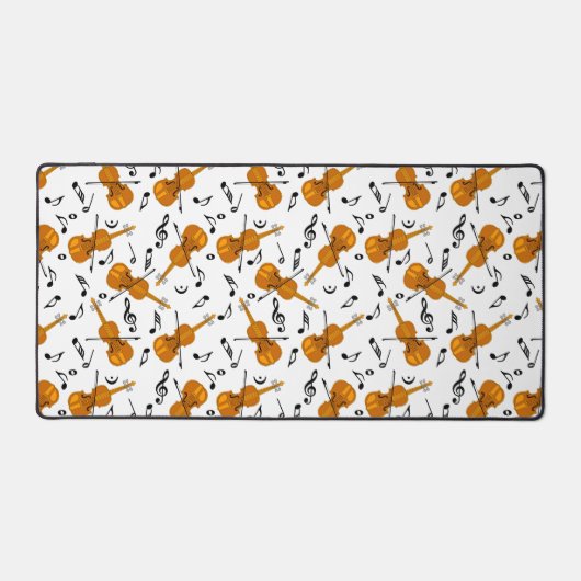 Violin Muzieknoten Bureaumat (Voorkant)