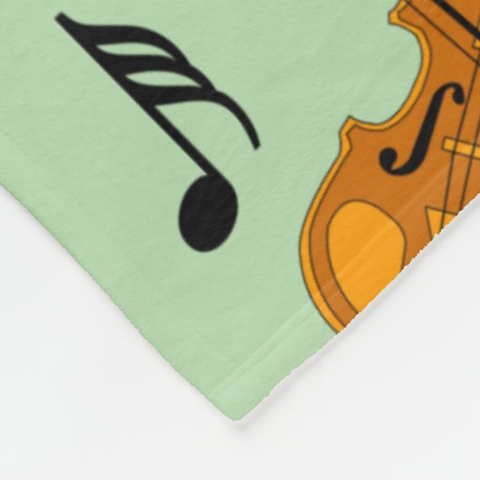 Violin Muzieknoten Fleece Deken (Hoek)