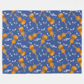 Violin Muzieknoten Fleece Deken (Voorkant (Horizontaal))