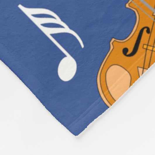 Violin Muzieknoten Fleece Deken (Hoek)