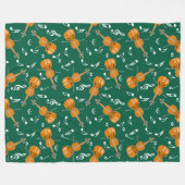 Violin Muzieknoten Fleece Deken (Voorkant (Horizontaal))