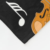 Violin Muzieknoten Fleece Deken (Hoek)