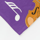 Violin Muzieknoten Fleece Deken (Hoek)
