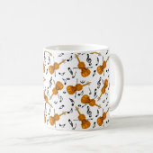 Violin Muzieknoten Koffiemok (Voorkant rechts)