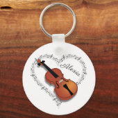 Violin Muzieknoten Sleutelhanger (Voorkant)