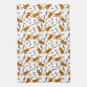 Violin Muzieknoten Theedoek (Verticaal)