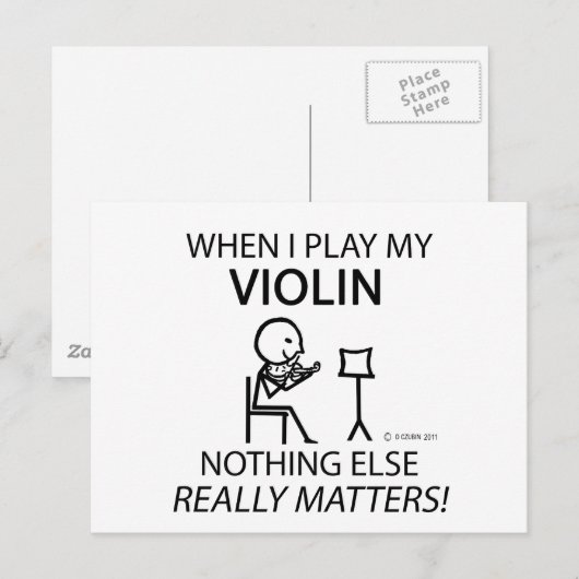Violin, niets anders telt briefkaart (Voorkant / Achterkant)