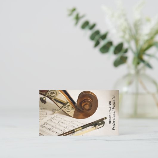 Violin Note-blad, Professional Violinist Visitekaartje (Staand voorkant)