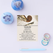 Violin Note-blad, Violin Lessons Adverteren Flyer (Enkel)
