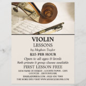 Violin Note-blad, Violin Lessons Adverteren Flyer (Voorkant)