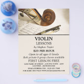 Violin Note-blad, Violin Lessons Adverteren Flyer (Enkel)