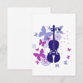 Violin Note-kaarten Bedankkaart (Voorkant / Achterkant)