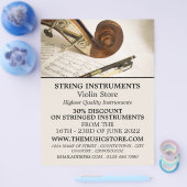 Violin Note Sheet, Musical Instrument Store Flyer (Enkel)