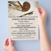 Violin Note Sheet, Musical Instrument Store Flyer (Hand)