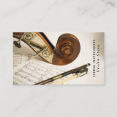 Violin Note Sheet, Musical Instrument Store Visitekaartje (Voorkant)