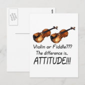 Violin of Fiddle? Briefkaart (Voorkant / Achterkant)