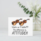 Violin of Fiddle? Briefkaart (Staand voorkant)