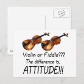 Violin of Fiddle? Briefkaart (Voorkant / Achterkant)