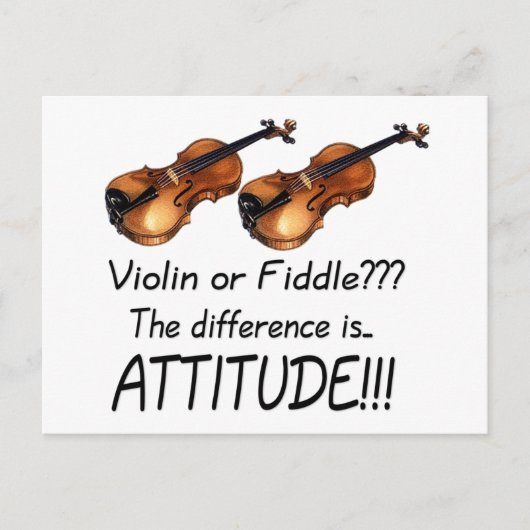 Violin of Fiddle? Briefkaart (Voorkant)