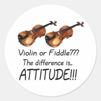 Violin of Fiddle? Ronde Sticker