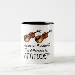 Violin of Fiddle? Tweekleurige Koffiemok