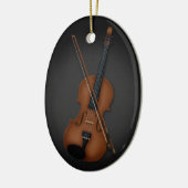 Violin of Vila & Bow Musical Instrument Black Keramisch Ornament (Links)