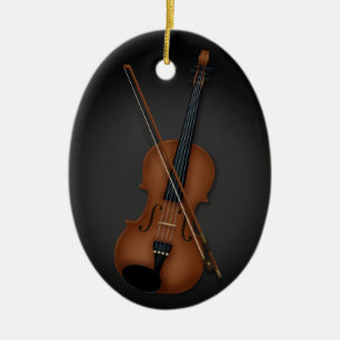 Violin of Vila & Bow Musical Instrument Black Keramisch Ornament