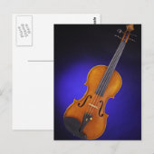Violin of Viola Blue Briefkaart (Voorkant / Achterkant)